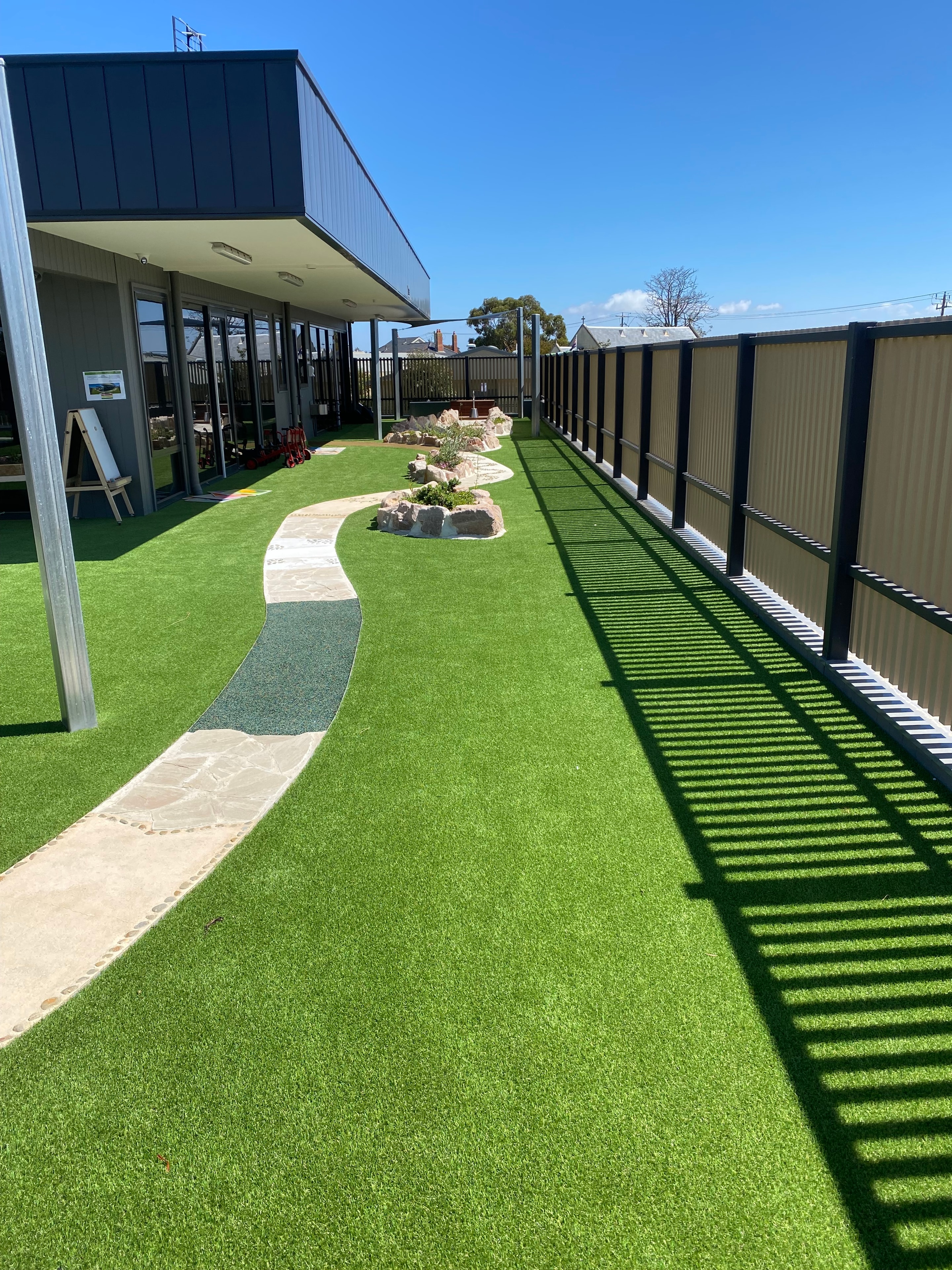 Commercial mini golf course with synthetic turf